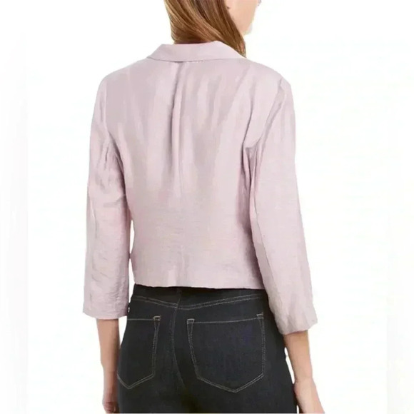 NWT Vince Camuto Pink Cardigan Tie Front Rumple Sport Jacket Blazer Career 2X - Picture 2 of 12
